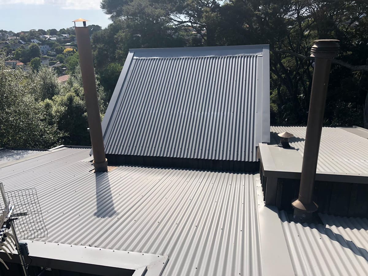 Finished new roofing around rooftop plant