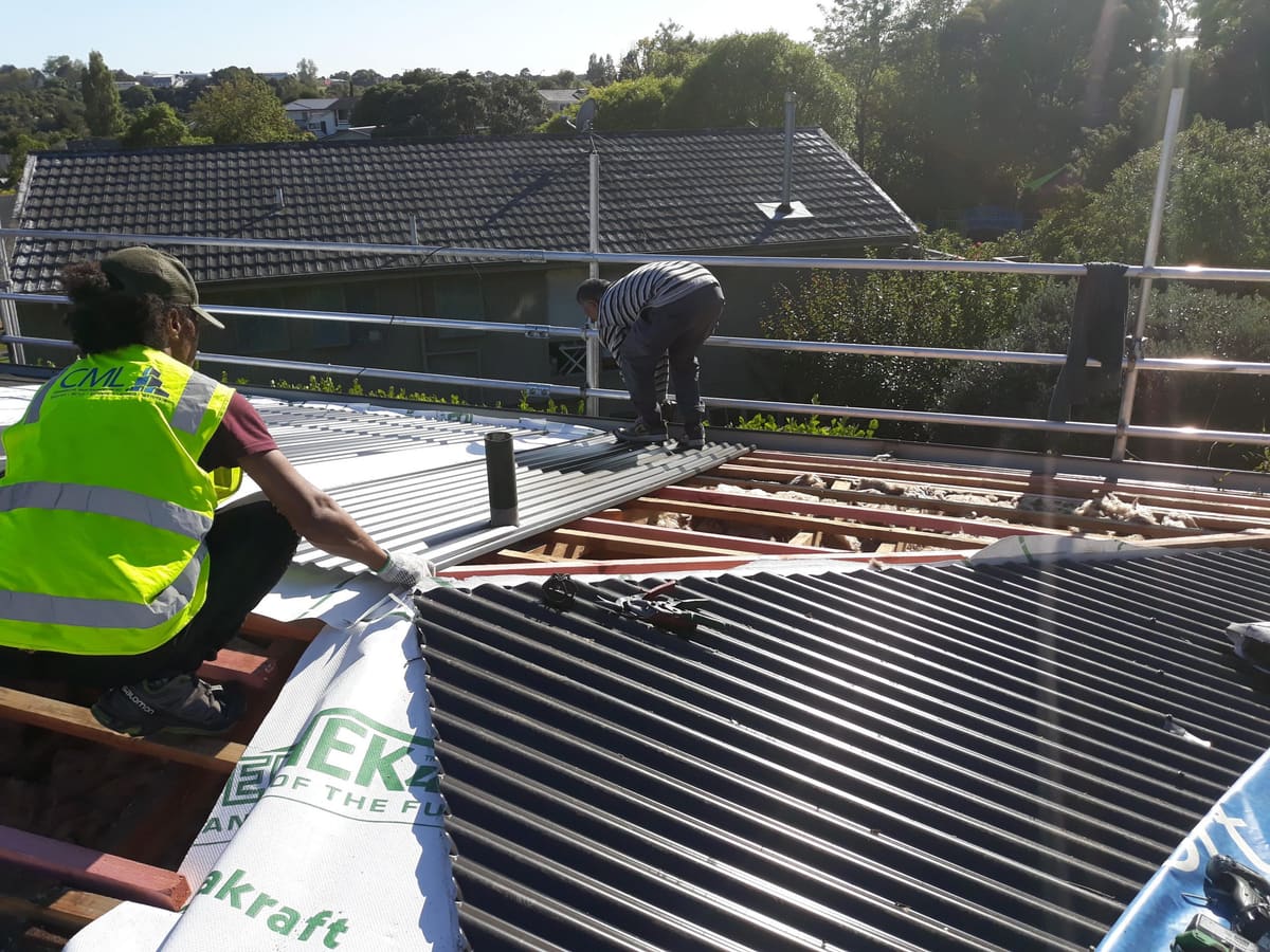 New underlay and long-run roofing installed straight after asbestos removal